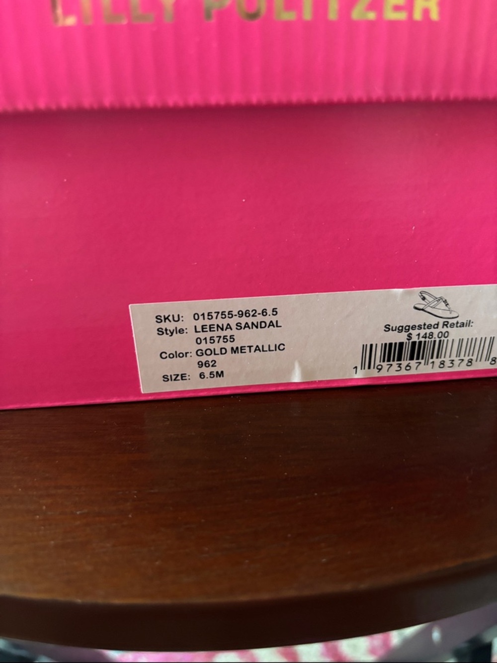 Lilly Pulitzer Leena Sandal in Gold Metallic - Picture 9 of 9